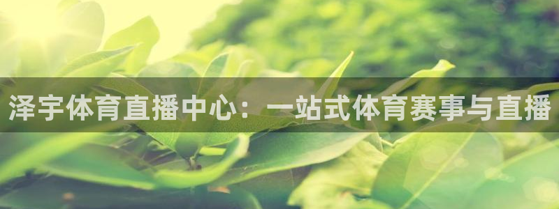 360体育无插件直播：泽宇体育直播中心：一站式体育赛事与直播