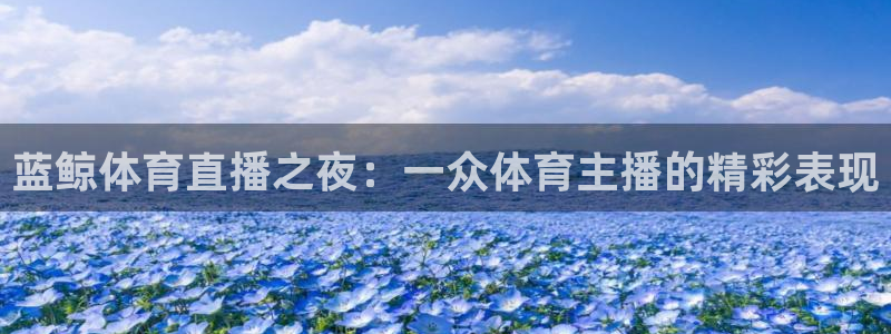 雨燕360体育免费直播app：蓝鲸体育直播之夜：一众体育主播的精彩表现